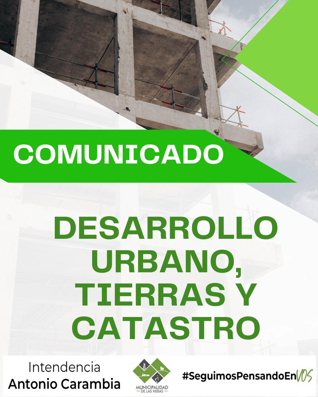 COMUNICADO DE CITACIÓN: DESARROLLO URBANO, TIERRA Y CATASTRO.