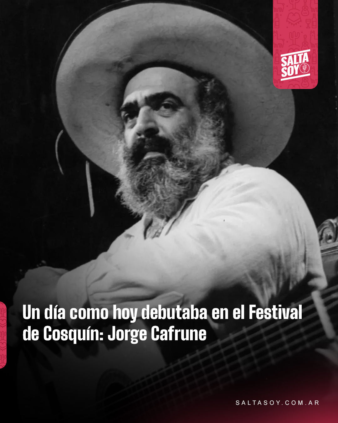 Jorge Cafrune hacía historia en el Festival de Cosquín, actuando fuera de cartel y consagrándose como primera revelación por elección del público. 